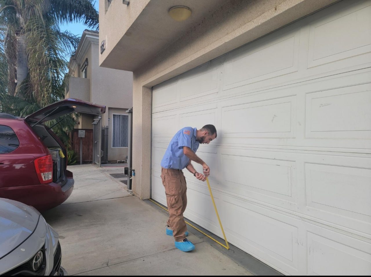 A1 Garage Door Repair NJ team and service van in Paramus